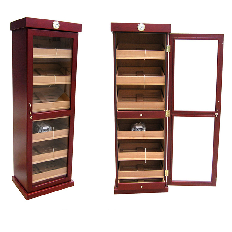 wooden storage acrylic large display electric locker wine and cigar humidor cabinet