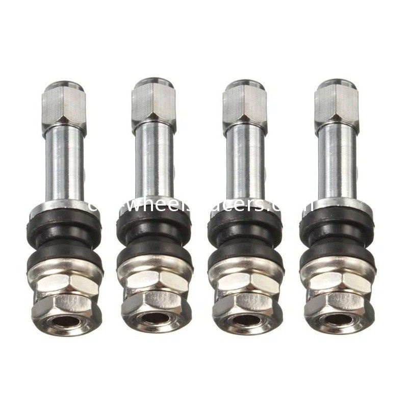 High Pressure Tyre Valves Stems Bolt TR48 , Flush Chrome Valve Stems With Cap