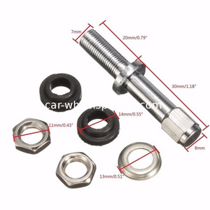 High Pressure Tyre Valves Stems Bolt TR48 , Flush Chrome Valve Stems With Cap