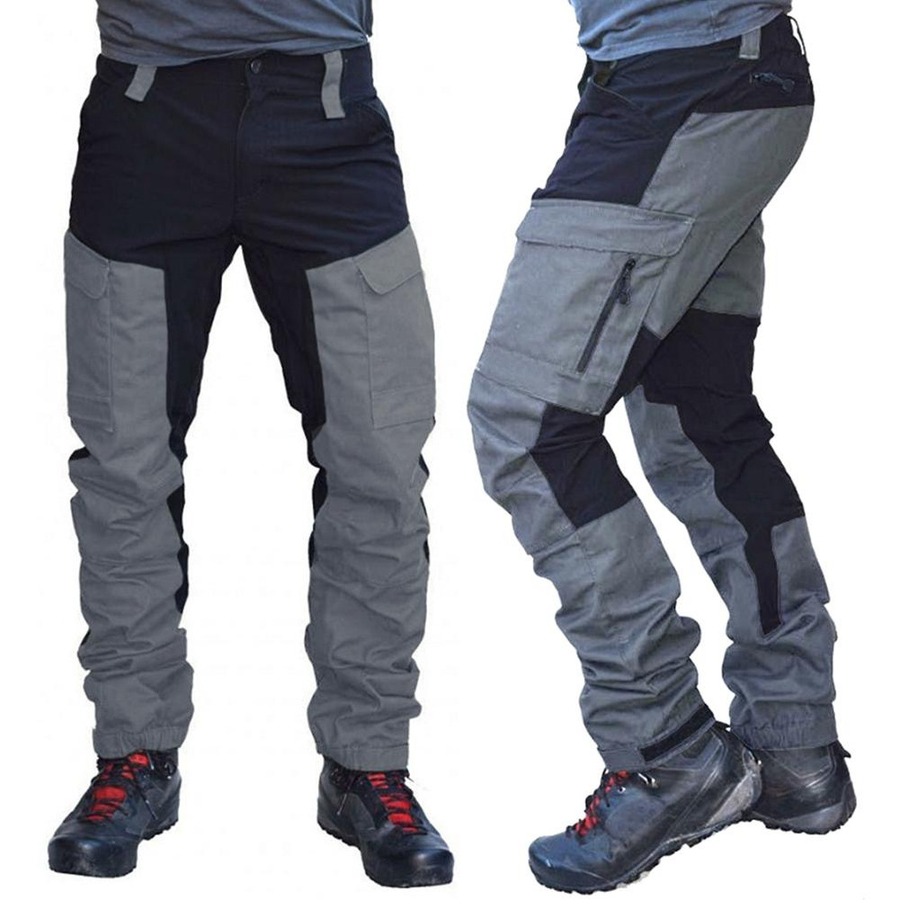 Cargo OEM Custom 100% Organic Cotton Multi Pockets Streetwear Wide Leg Loose Baggy Cargo Pants For Men