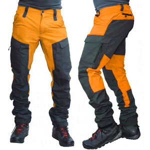 Cargo OEM Custom 100% Organic Cotton Multi Pockets Streetwear Wide Leg Loose Baggy Cargo Pants For Men