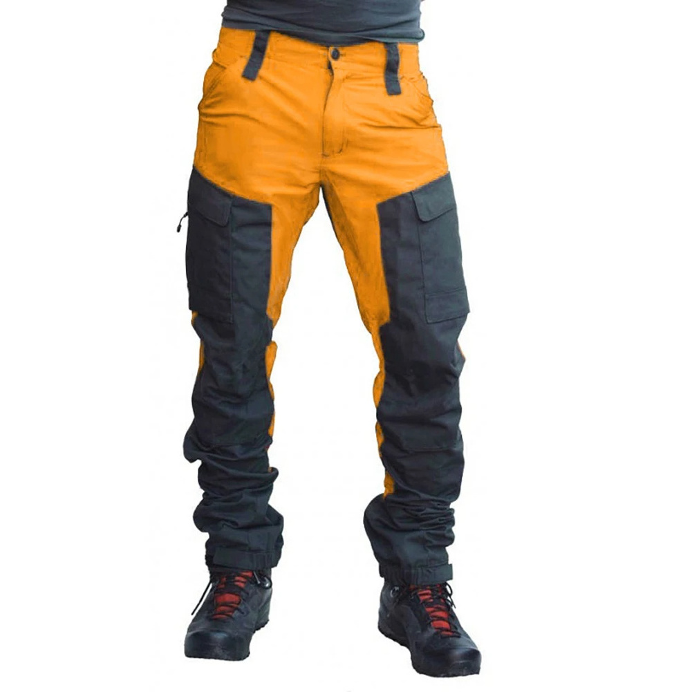 Cargo OEM Custom 100% Organic Cotton Multi Pockets Streetwear Wide Leg Loose Baggy Cargo Pants For Men