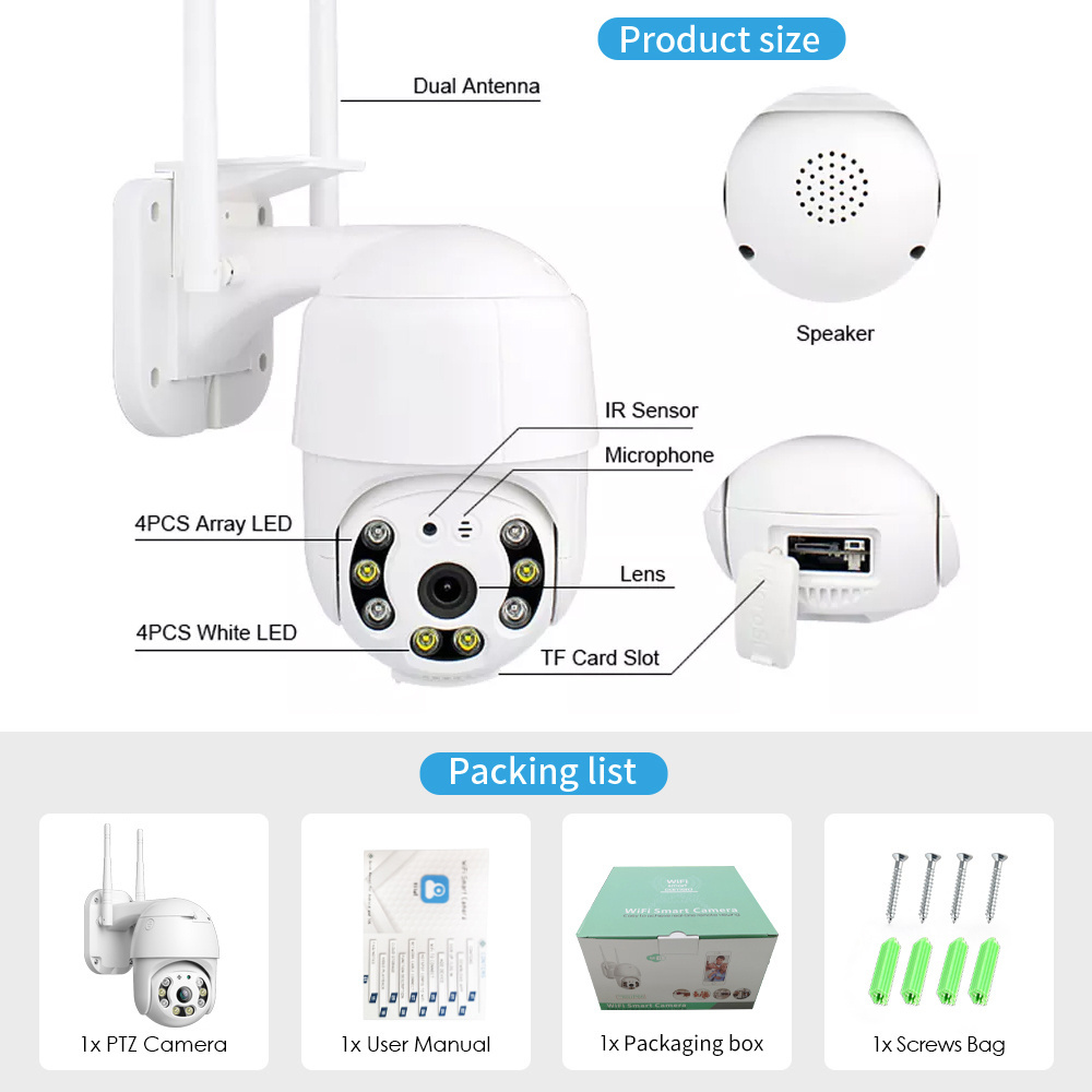 2MP HD WiFi camera A12 outdoor waterproof yilot yi lot good quality wireless cctv security ip camera