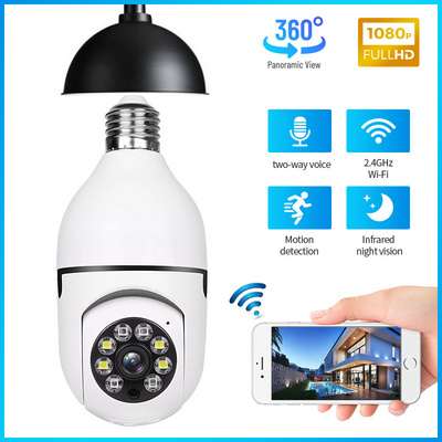 1080P wireless wifi light bulb camera E27 Socket security camera smart home 360 degree wifi bulb camera