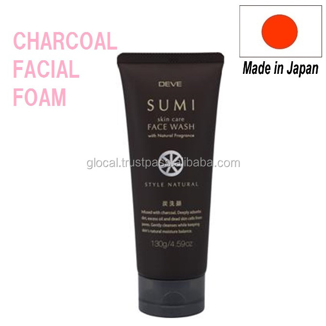 Made in Japan Charcoal Best Face Wash for Oily Skin 130g Wholesale Charcoal Skin Care Products Hot Selling Products 2023