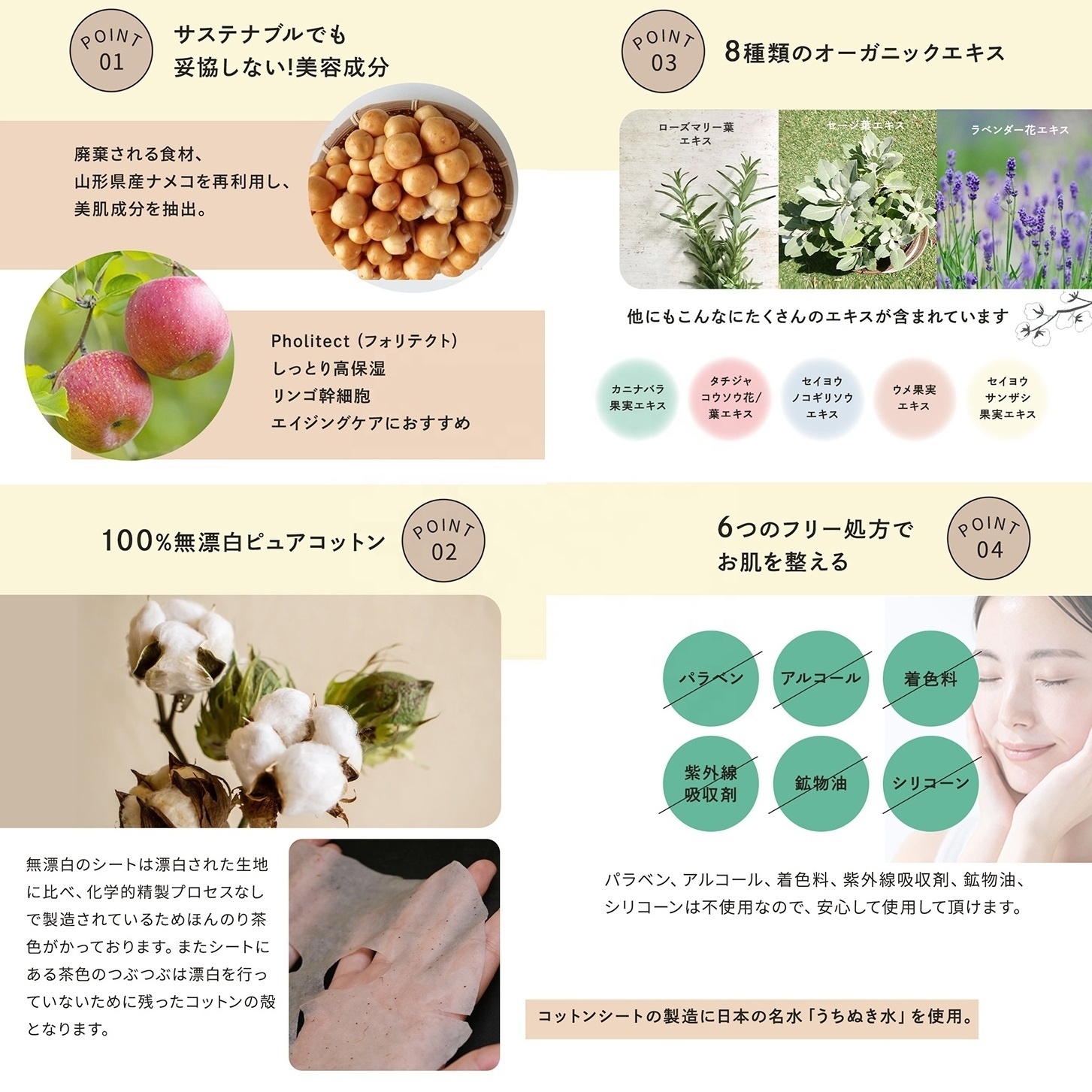 Japan EARTHFUL BEAUTY i Face Sheet Mask Verbena 30sheet Box Beauty Facial Mask organic skin care eco friendly Hot Selling