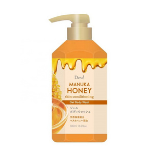 Made in Japan Deve Manuka Honey Gel Body Wash Collagen Hyaluronic Acid 500mL Wholesale Body Soap Hot Selling Products 2023