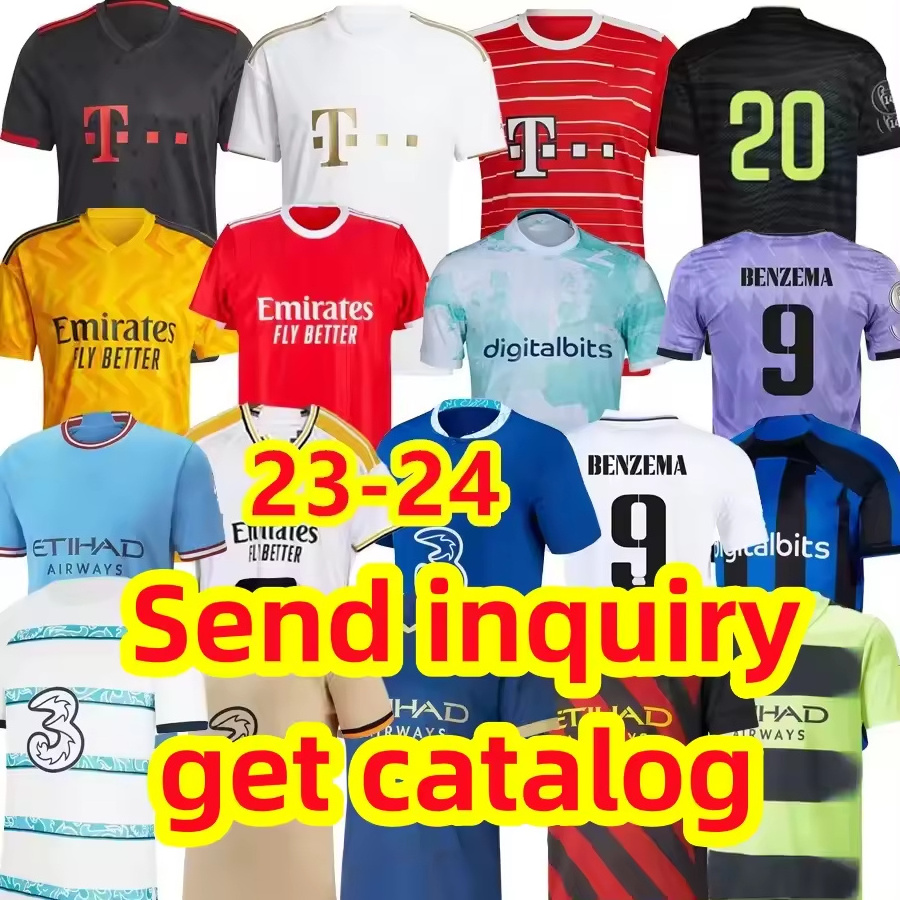 23/24 Club soccer clothing retro american football t-shirt wear uniform sets custom england football jersey shirt