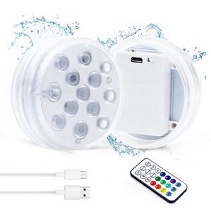 Submersible Light IP68 Waterproof 16 Colors Battery Operated Remote Control Shower Lamp Underwater Rechargeable LED Pool Lights