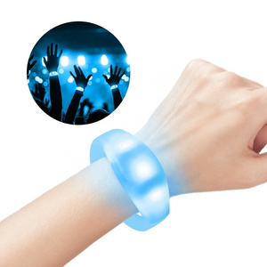 Luminous Wristband Customized Color Changing Fashion New Product Semi-Silicone 3 Lights Sound Activated Bracelet LED