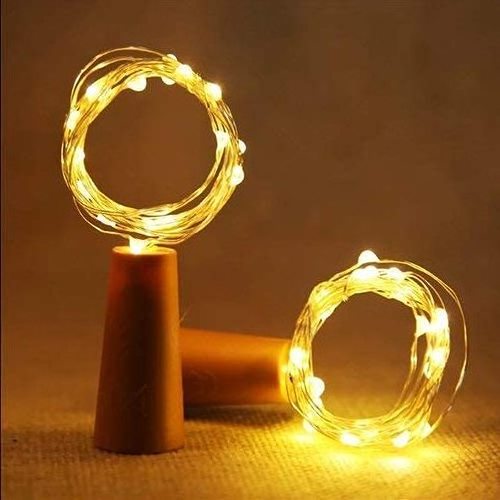 2 Meters 20 LED Wine Bottle Cork String Light Copper Wire Starry Fairy Lights Battery Powered Warm White