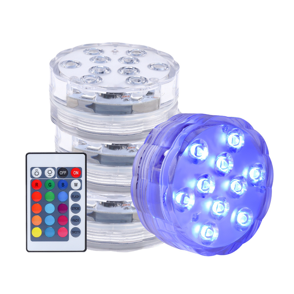 Submersible Led Lights Home Waterproof Lighting Accessory Pond Fountain Decoration Battery Powered Rounded Led Shower Light