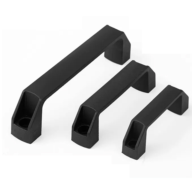 115mm Square Cabinet Handle Wood Door Pull Handle Nylon Black Modern Handle Kitchen Kitchen Drawer Knobs Kitchen Hardware 100pcs