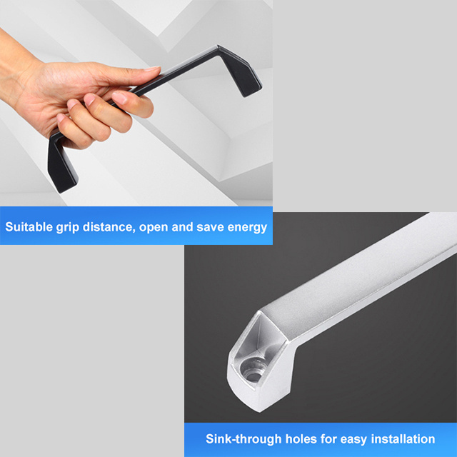 Pull bridge handle Aluminium Alloy Explosion-Proof Box Electrical Equipment Handle Door Pull Handles with Hole distance 90mm