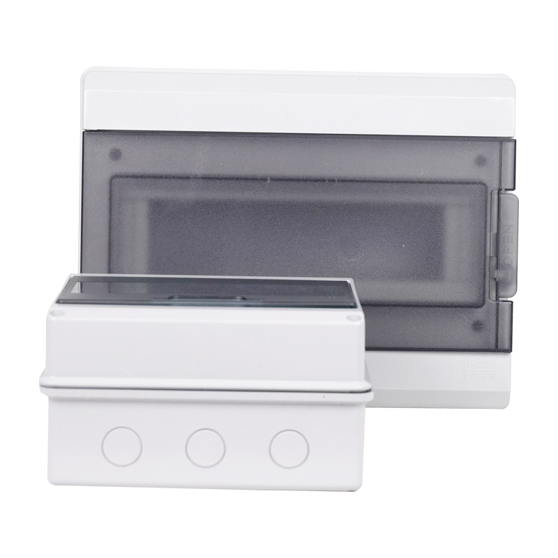 High quality HT Series 8-24 ways Ip65 Plastic Power Electrical equipment circuit breaker box waterproof distribution box for mcb