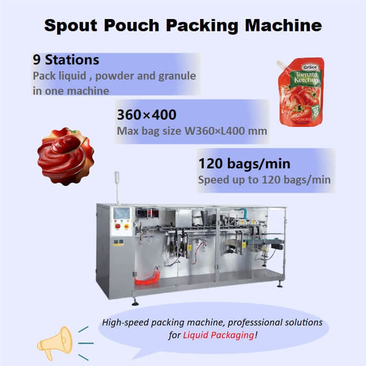 Factory Price Automatic Liquid Jelly Milk Baby Puree Paste Filling Machine for Spout Pouch Bag