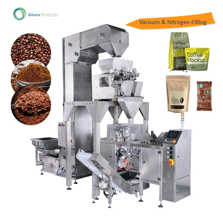 CE Approved Linear Automatic Ground Coffee Powder Coffee Beans Gusset Bag Pouch Packing Machine