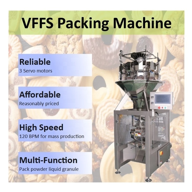 Low Cost High Speed Automatic Vacuum Nitrogen Flushing Vertical Packaging Machine for Pet Food