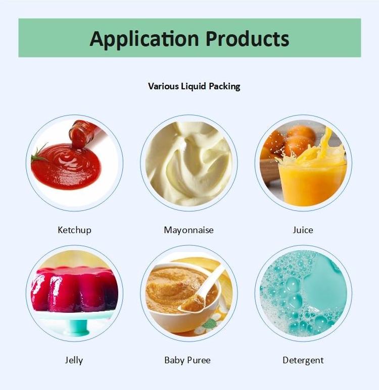 Factory Price Automatic Liquid Jelly Milk Baby Puree Paste Filling Machine for Spout Pouch Bag