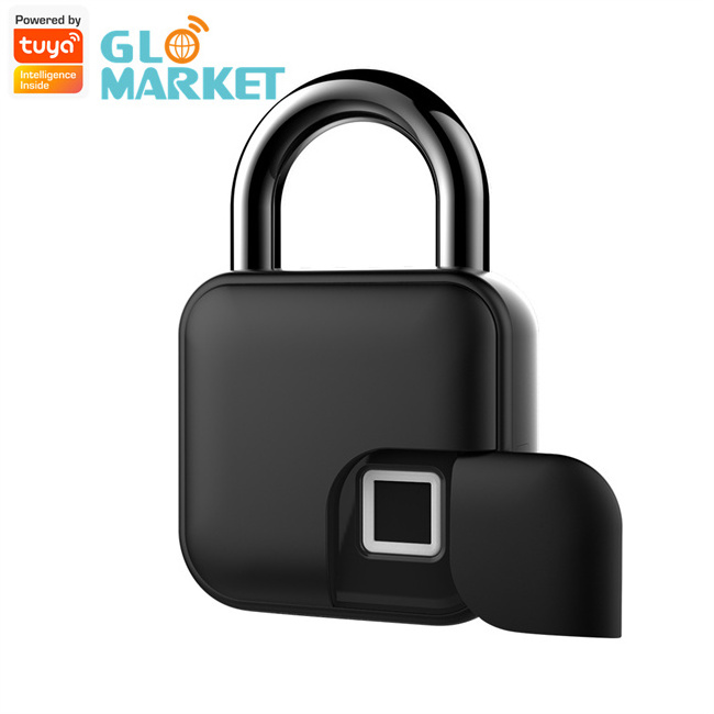 Glomarket Tuya Smart Padlock P65 Waterproof Zinc Alloy Fingerprint Unlock Mini Lock Padlock Safety Smart Lock