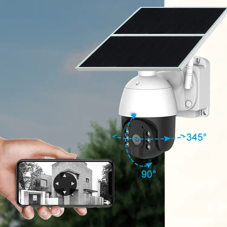 20W Solar Panel Powered Full 1080P Smart WiFi Outdoor Solar Security CCTV Camera With 30000mAH Battery 7*24h video recording