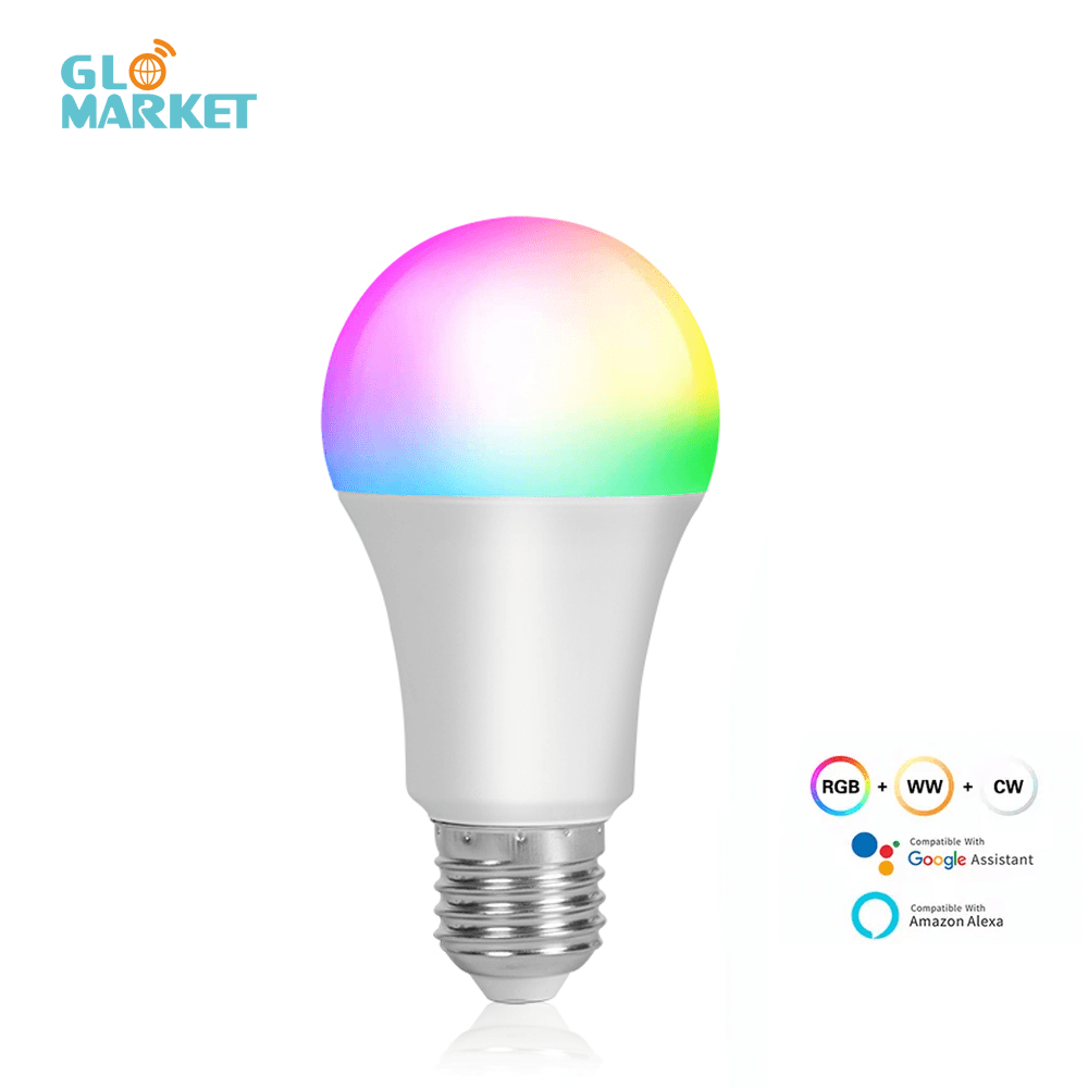 Glomarket 120V 220V Smart Led Bulb 9W Bulbs E27 Color Led Lamp Bulb Alexa Matter Wifi Control Rgb Smart Lighting