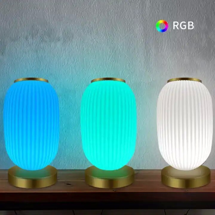 Glomarket Modern Dimmable Led Table Lamp Tuya APP And Voice Control Rechargeable Degradable PLA Smart Home Lights Bulbs