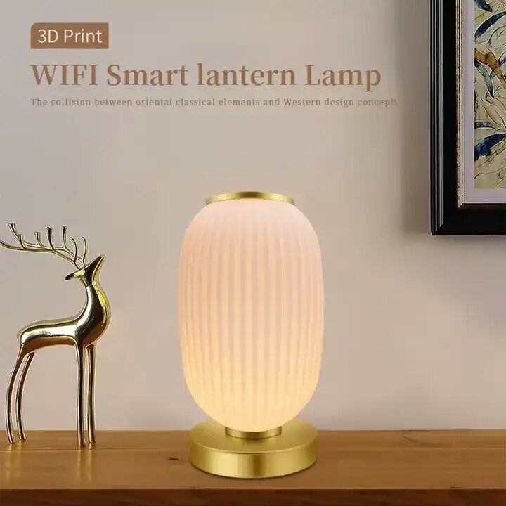 Glomarket Modern Dimmable Led Table Lamp Tuya APP And Voice Control Rechargeable Degradable PLA Smart Home Lights Bulbs