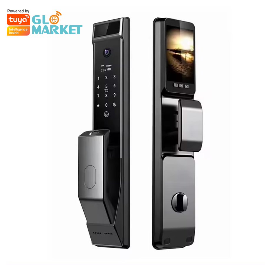 Glomarket Tuya Smart Digital Biometric Lock Fully Automatic Digital Password Smart Lock Home Security Fingerprint Lock