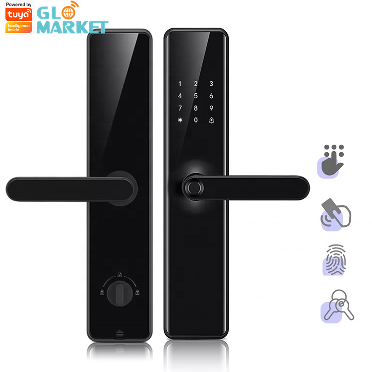 Glomarket Home Apartment Tuya Smart WiFi Digital Door Lock Phone APP Remote Control Security Fingerprint Smart Door Lock