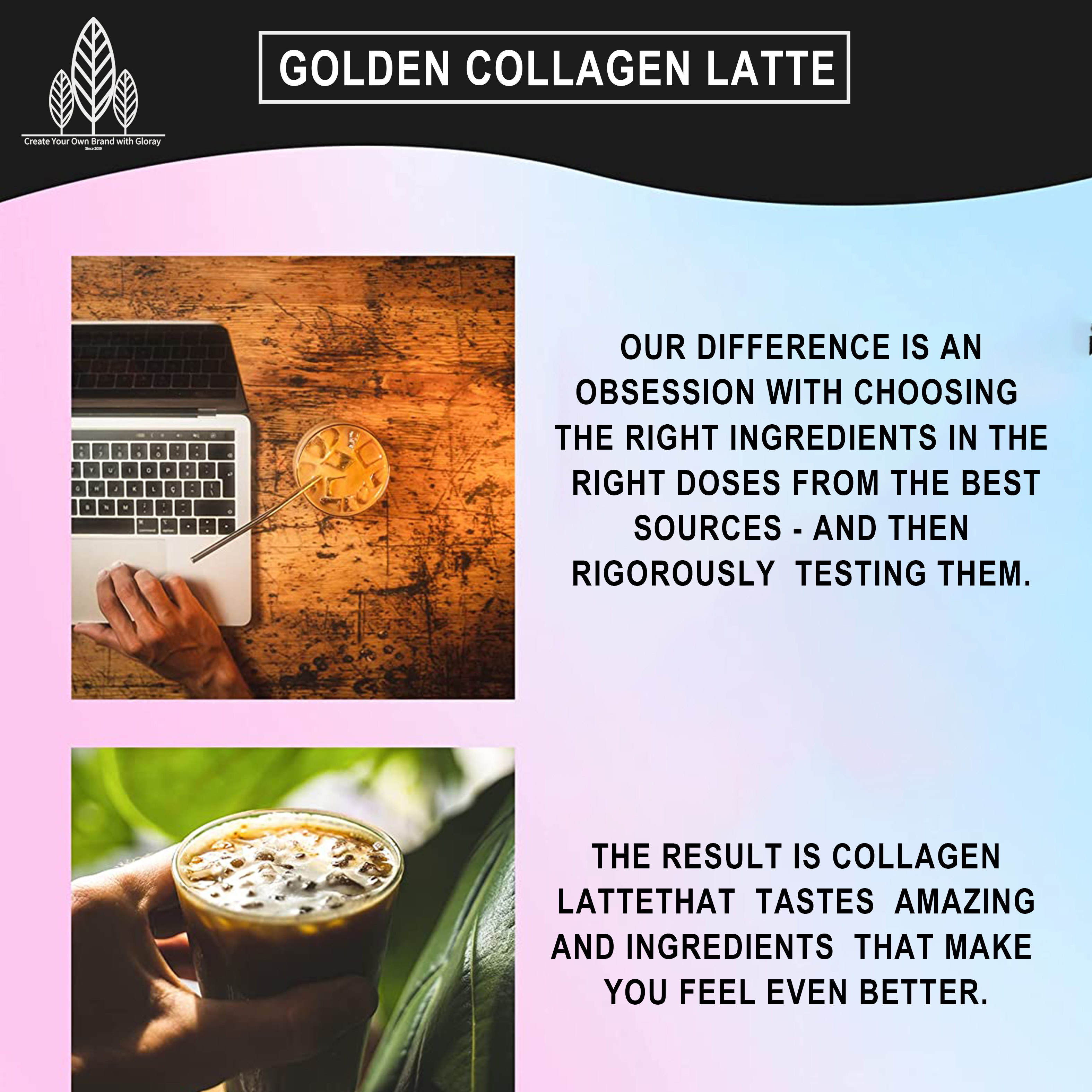 Golden Turmeric  Collagen Latte Promotes Hair Nail Skin Bone and Joint Health Turmeric Latte Collagen Powder