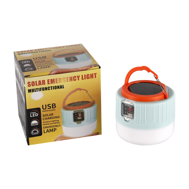 Wholesale LED USB Rechargeable Solar Camping Light With Remote Portable Solar Tent Lantern Emergency Bulb Lighting For Hiking