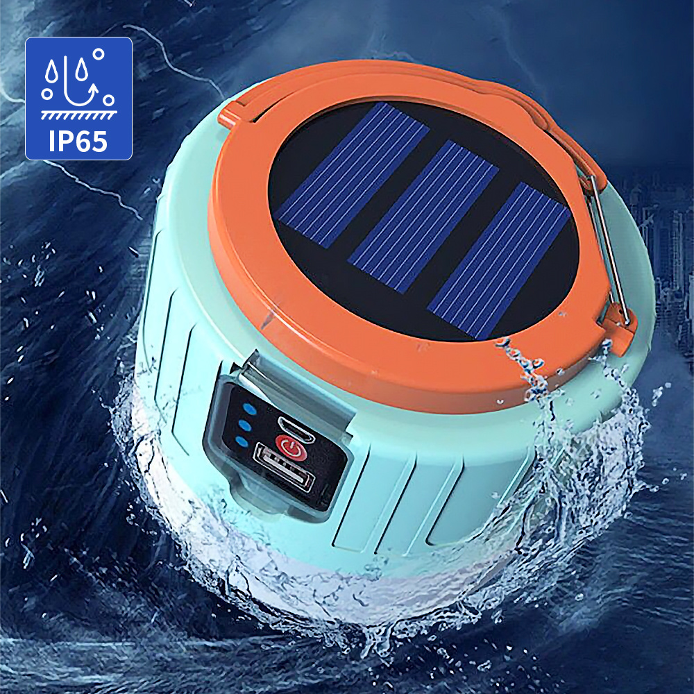 Wholesale LED USB Rechargeable Solar Camping Light With Remote Portable Solar Tent Lantern Emergency Bulb Lighting For Hiking