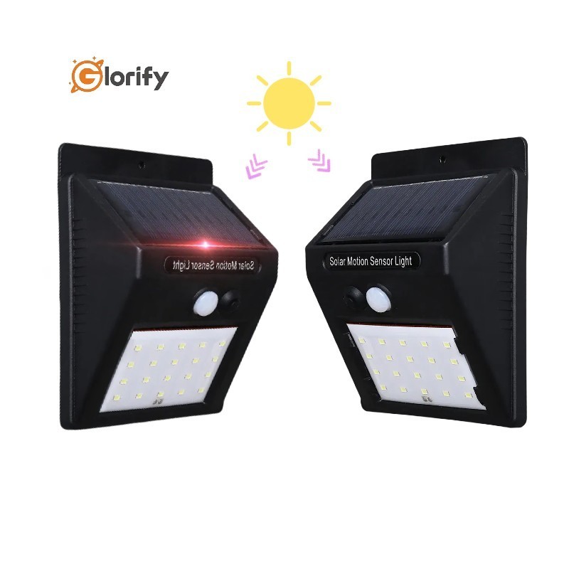 20LED Outdoor Wall Lights motion sensor Waterproof  5W ABS COB Led Solar garden light outdoor Outside Wall Light