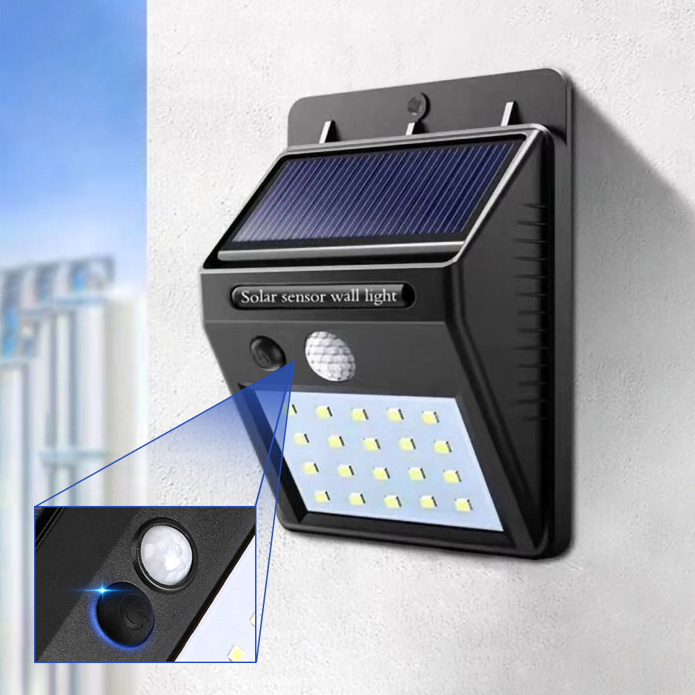 20LED Outdoor Wall Lights motion sensor Waterproof  5W ABS COB Led Solar garden light outdoor Outside Wall Light