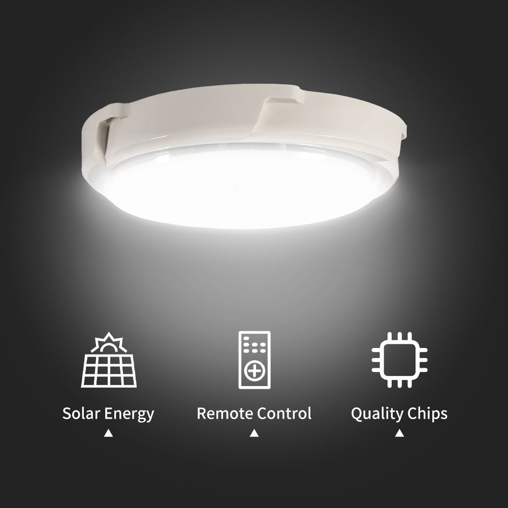 High Quality Rechargeable LED light 60W 100W 200W 300W 400W Solar Ceiling Light With Remote Control