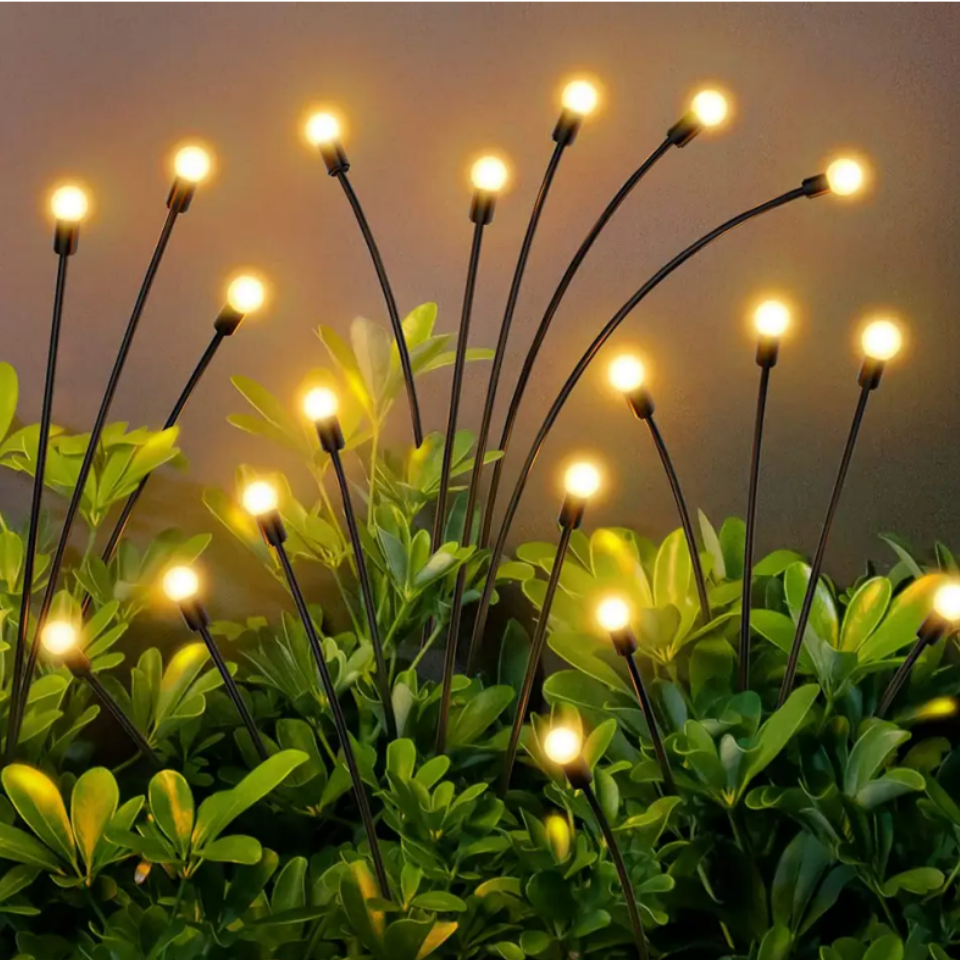 Decorative Outdoor Holiday  IP65 Waterproof Firefly Lights 6/8/10 LED Bulbs  Solar Garden Lights