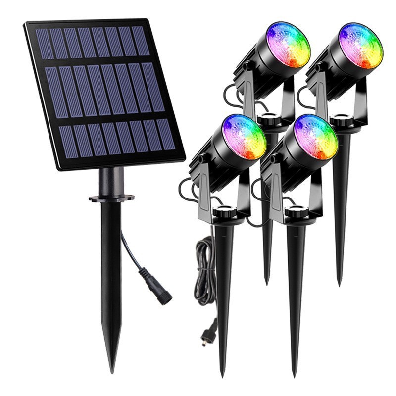 Factory direct sales  Outdoor Waterproof led Spotlight IP65 shoot tree outdoor decorative lights RGB Solar Light