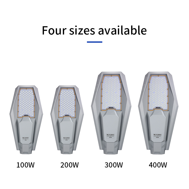 Die Casting Aluminum  Smart led solar light 200W 300W Waterproof  Led Solar Street Light For Garden and road