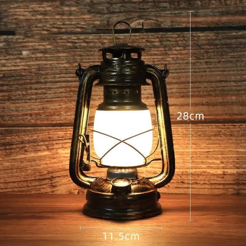 Portable led rechargeable Retro Old-Fash ioned Nostalgic oil lamp 5W outdoor camping lantern