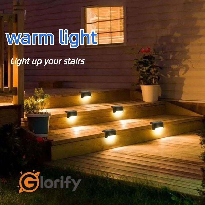 Outdoor IP65 Waterproof Solar step lamp decorative lighting LED solar garden lights  for Steps and fences