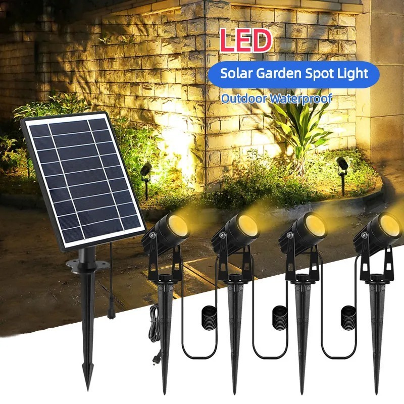 Factory direct sales  Outdoor Waterproof led Spotlight IP65 shoot tree outdoor decorative lights RGB Solar Light