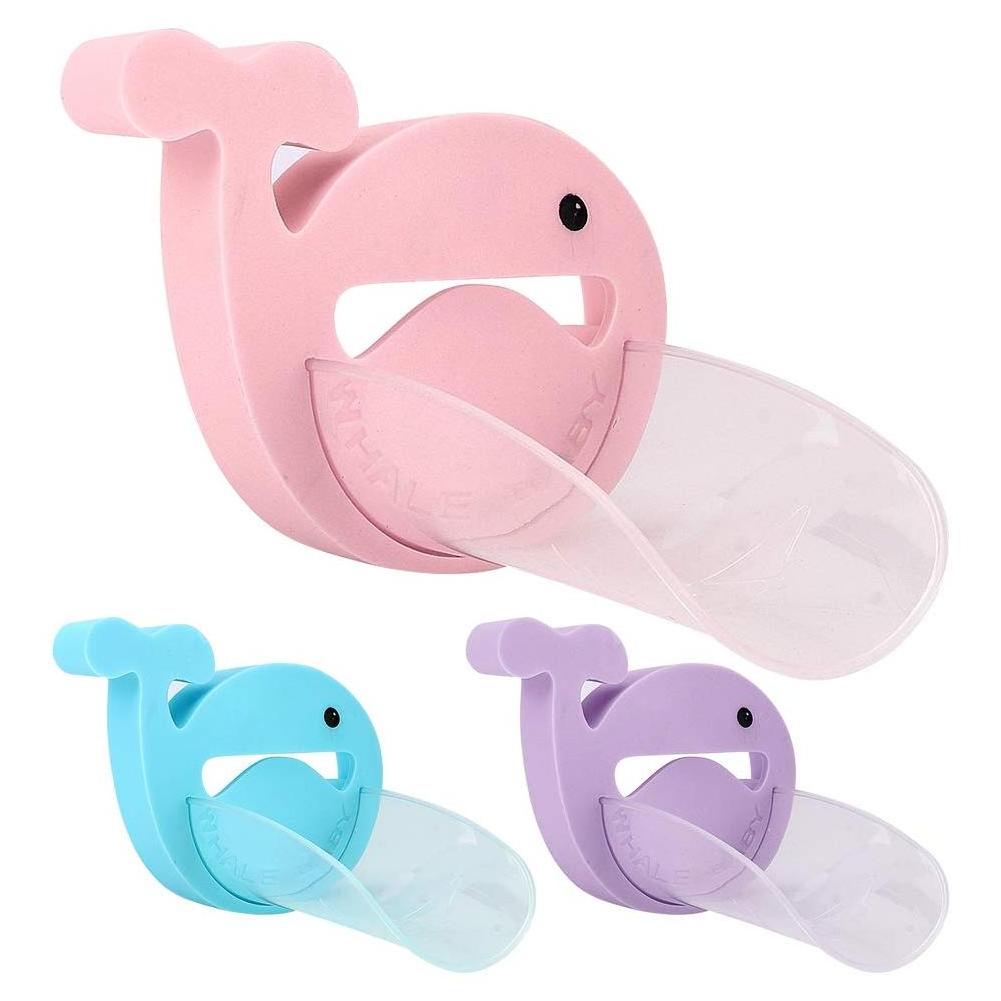 Bathroom Kitchen Cartoon Whale Animal Faucet Extender Sink Baby Faucet Cover for Baby Kids Bath