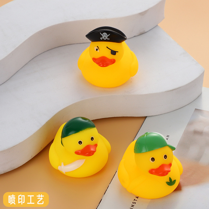 Creative Halloween Shape Knead Called Vocal Yellow Duck Splash Floating Toy For Baby Bath