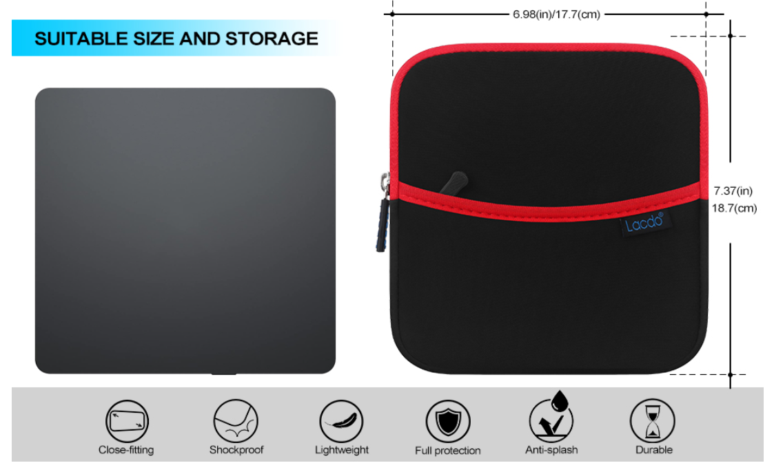 Shockproof External CD DVD Hard Drive Sleeve Storage Neoprene Portable Protective Carrying Case