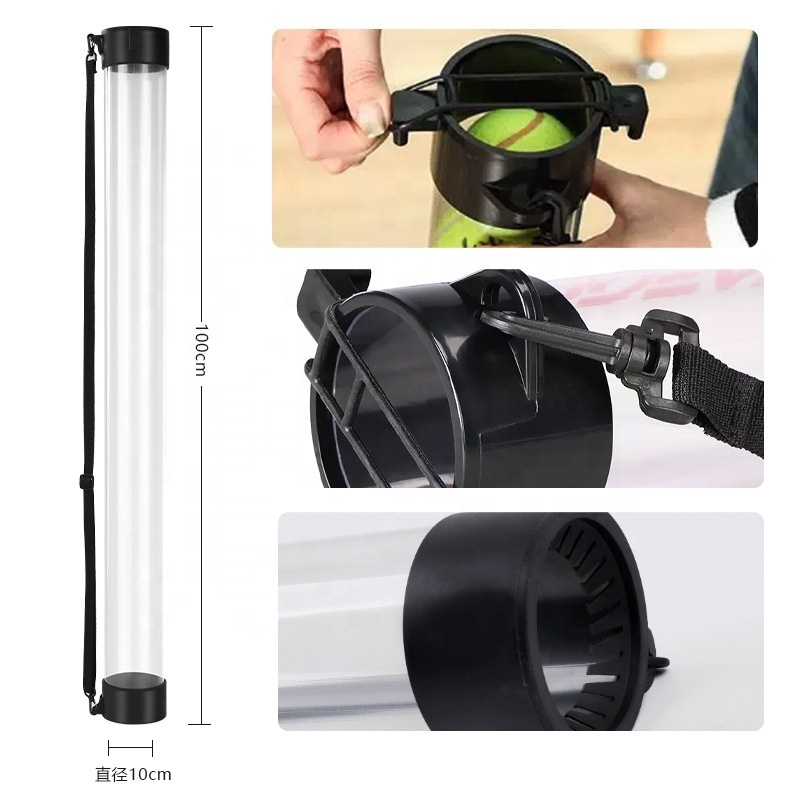 Tennis Ball Pick up Tube with Shoulder Strap Light weight Ball Collector TennisBall Holder  Ball Picker