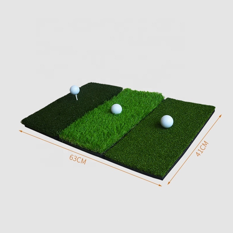 High quality Folding Golf Swing Mat Practice 3 in 1 Turf Golf Hitting Mat for Indoor or Outdoor