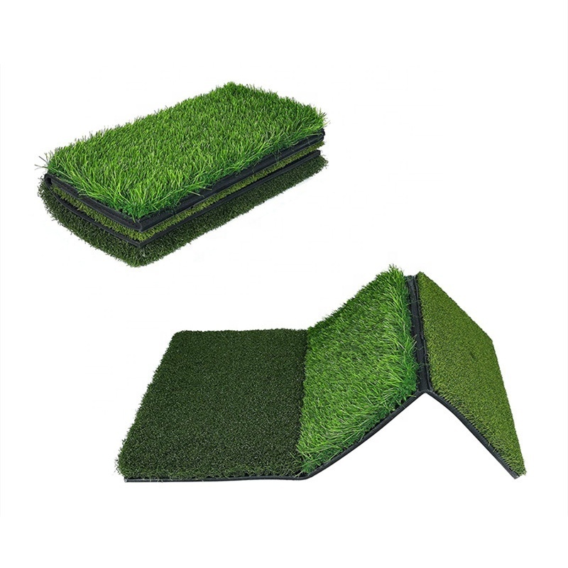 High quality Folding Golf Swing Mat Practice 3 in 1 Turf Golf Hitting Mat for Indoor or Outdoor