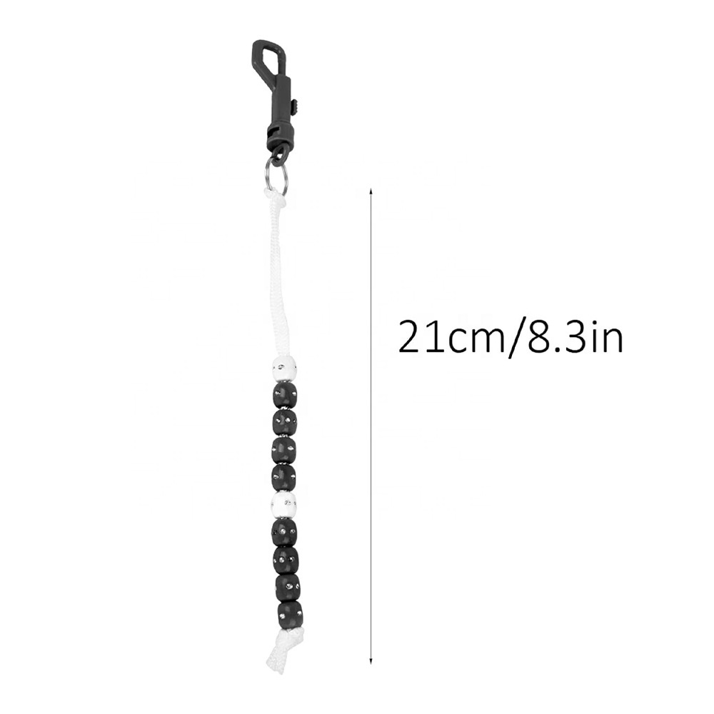 Plastic Black Golf Beads Stroke Shot Score Counter With Clip For Keeping Score