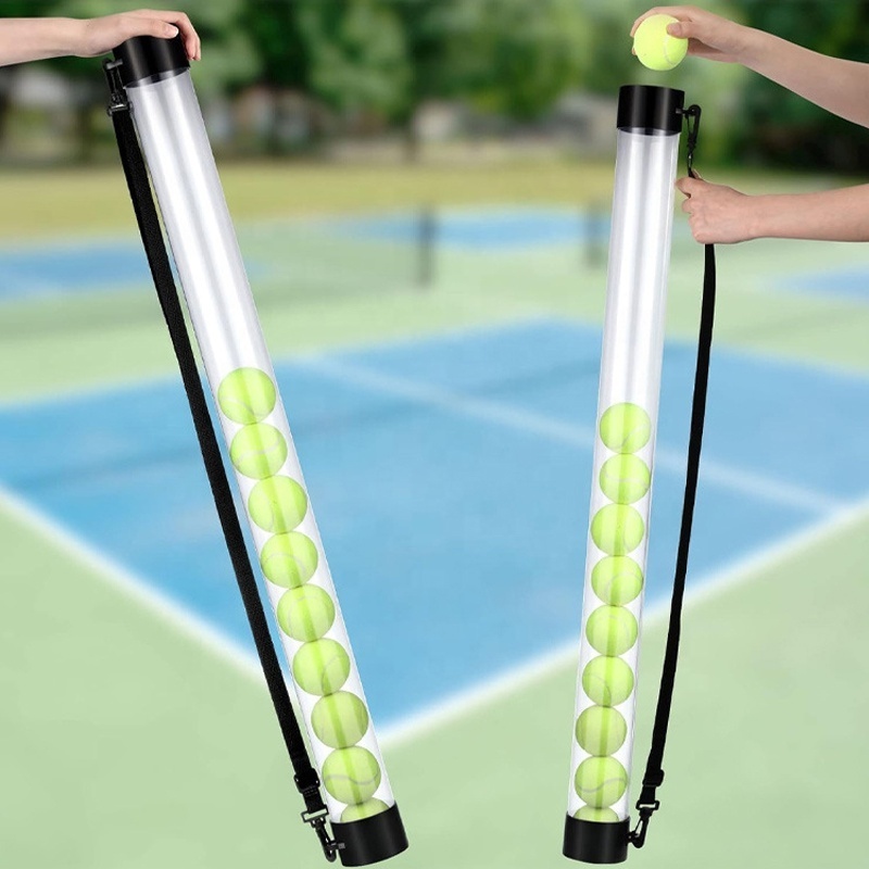 Tennis Ball Pick up Tube with Shoulder Strap Light weight Ball Collector TennisBall Holder  Ball Picker